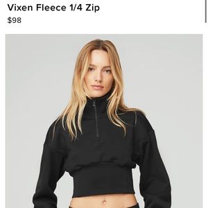 ALO crop 1/4 zip fleece